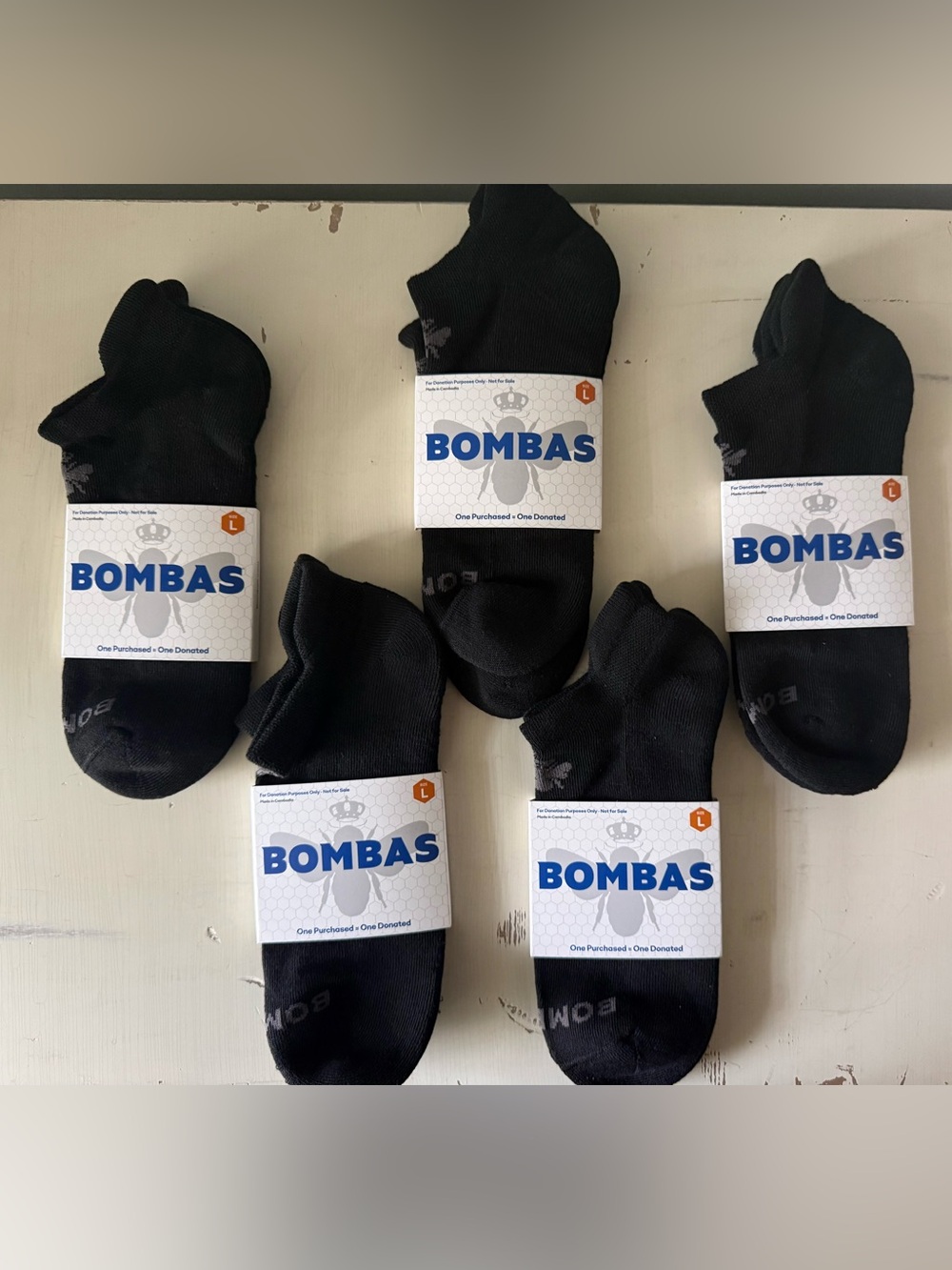 Bombas ankle socks • 5 pairs • NWT • Men’s large